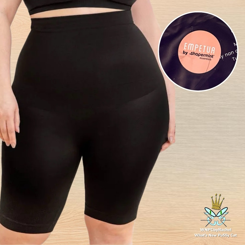 Empetua by Shapermint Black High-Waisted Shapewear Shorts, XL/XXL